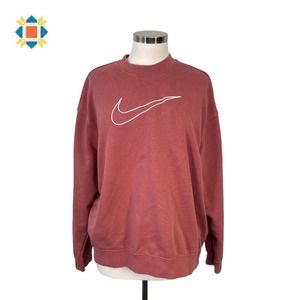 Nike Women's Medium Mauve Pink Dri-Fit Get Fit Training Crewneck Sweatshirt